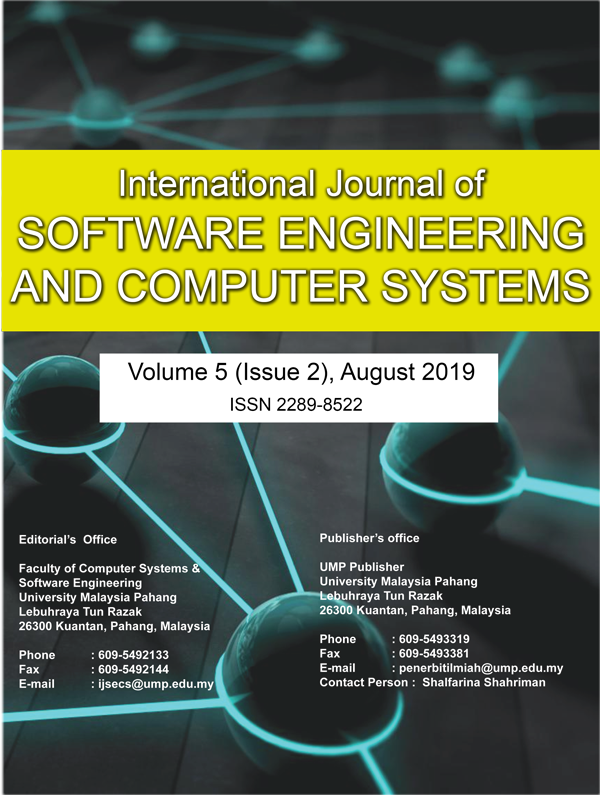 					View Vol. 5 No. 2 (2019): International Journal of Software Engineering and Computer Systems
				