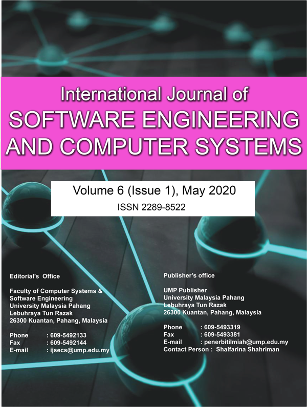 					View Vol. 6 No. 1 (2020): International Journal of Software Engineering and Computer Systems
				